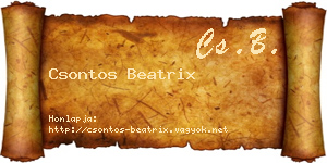 Csontos Beatrix névjegykártya