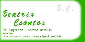 beatrix csontos business card